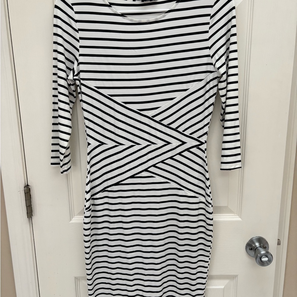 Striped Black and White Dress